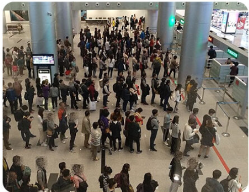 다낭 공항 패스트트랙 이용 모습